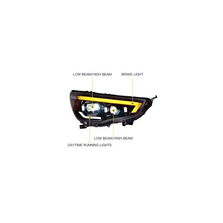 OPTIQUE DE PHARE LEDS MITSUBISHI ASX (13-19)
