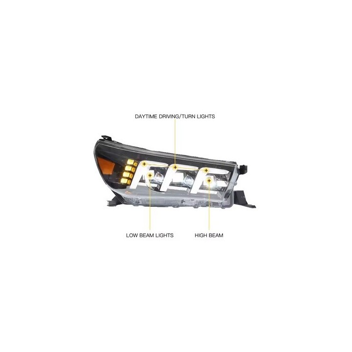 OPTIQUE DE PHARE LEDS TOYOTA HILUX 8 REVO (15-20)