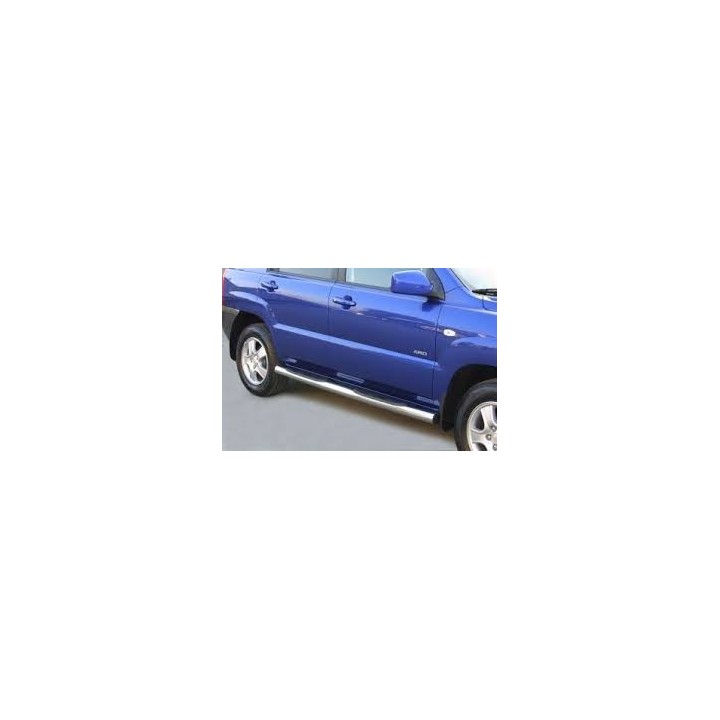 Marche-pieds Ø76 inox Kia Sportage 2 (04-10)