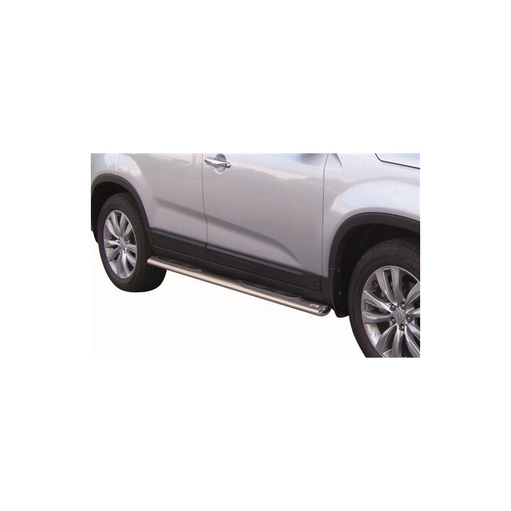 Marche-pieds ovale Ø76 inox Kia sorento 2 (09-12)