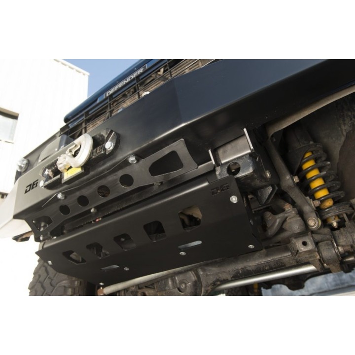 Protection avant acier zingué noir D6 Defender