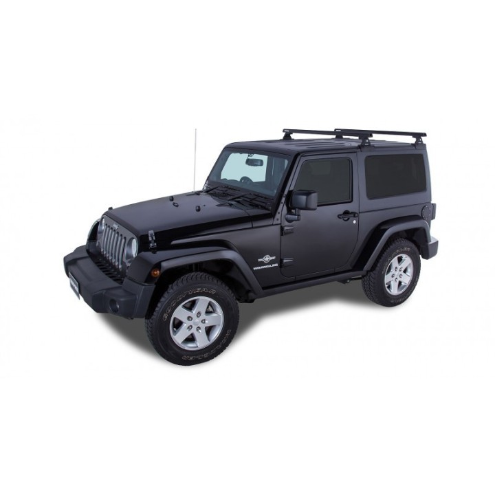 Barre de toit HEAVY DUTY (x2) RHINO-RACK Jeep Wrangler JK 5P (07-11)