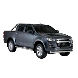Marche-pieds INOX/NOIR Ø76 Isuzu D-MAX V N60 Crew Cab  (20-)