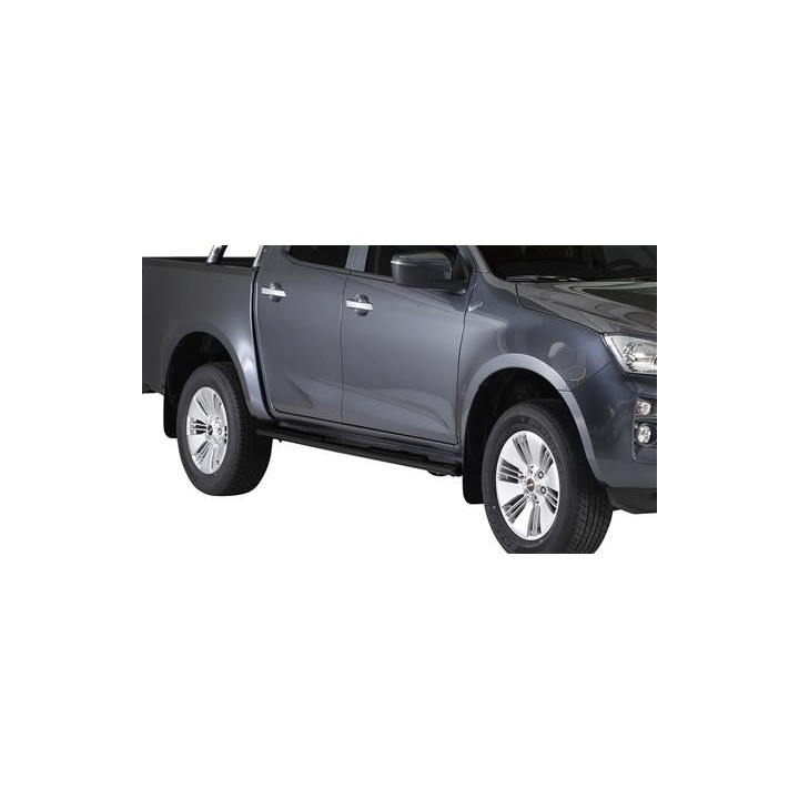 Marche-pieds INOX/NOIR ovale Isuzu D-MAX V N60 Crew Cab  (20-)