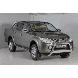 Marche-pieds INOX/NOIR ovale Mitsubishi L200 KL Double Cab  (16-)