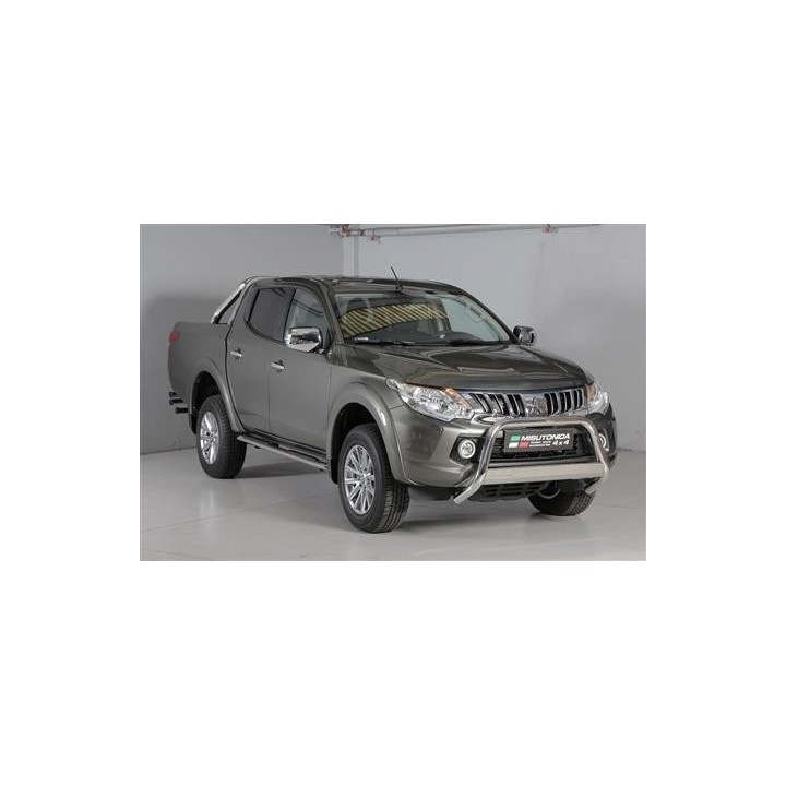 Marche-pieds INOX/NOIR ovale Mitsubishi L200 KL Double Cab  (16-)