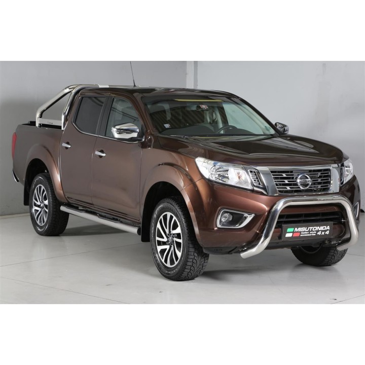 Marche-pieds INOX/NOIR Ø76 Nissan Navara NP300 King Cab  (16-)