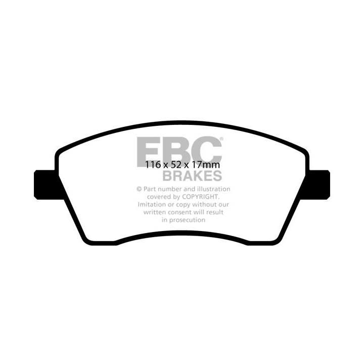 Plaquettes de frein avant EBC GREENSTUFF (TRW)