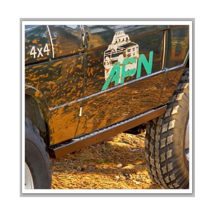 Protection bas de caisse renforcé noir + alu AFN Range Rover Classic